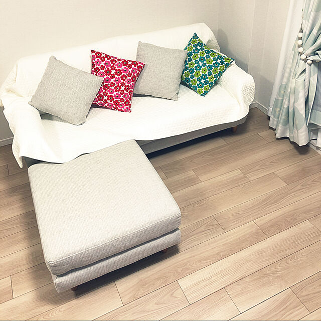 yoyoyoの-【ベルメゾン】イブル・綿素材を使ったマルチカバー・ソファーカバーの家具・インテリア写真