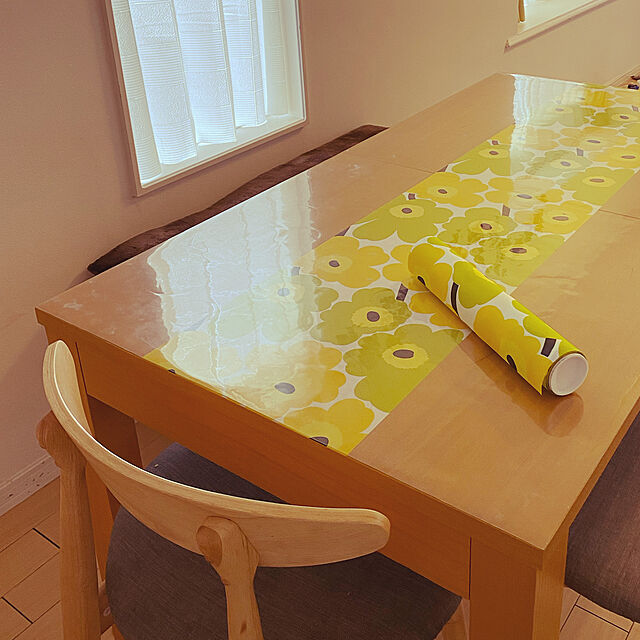 hhomeの-【marimekko】 Unikko(ウニッコ) テーブルランナー ホワイト×イエロー　/キッチン雑貨 テーブルウェア　マリメッコの家具・インテリア写真