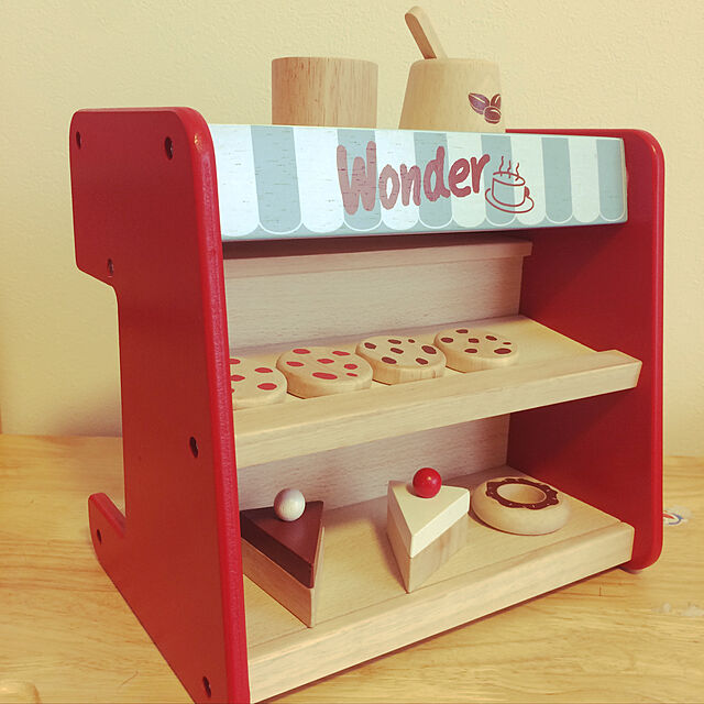 kanhoshiの-正規品 wonderworld(ワンダーワールド) [オールインワン・コーヒーショップ] [あす楽対応] おままごと キッチン 木製 木のおもちゃ コンロの家具・インテリア写真