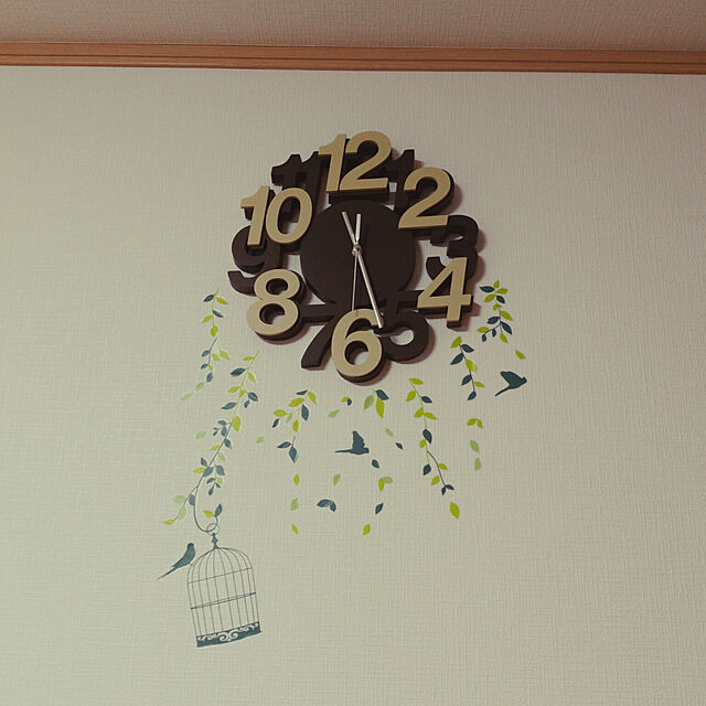 E.T.M-tsuのニトリ-掛け時計(デュオ2NA/DBR) の家具・インテリア写真