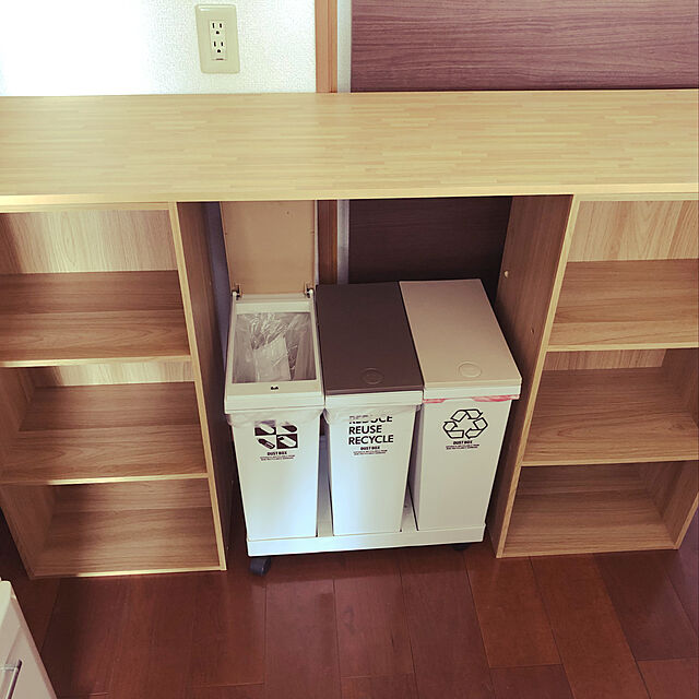 asakiのニトリ-カラーボックス Nカラボ 3段(ライトブラウン) の家具・インテリア写真