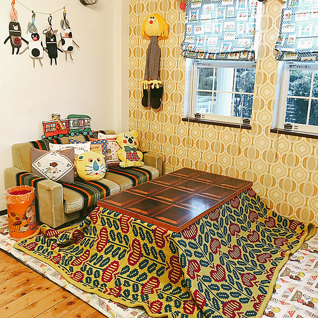 meの-こたつ 長方形 家具調 テーブル デザイナーズ Moco モコ/ホワイトチョコ DECO デコ/チョコレート 120サイズの家具・インテリア写真