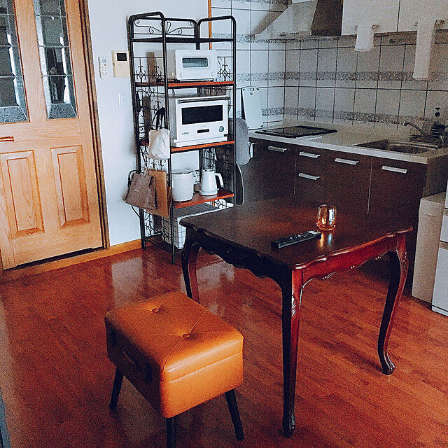 nの-レンジ台 【スライド棚に調理家電などを置いて】の家具・インテリア写真