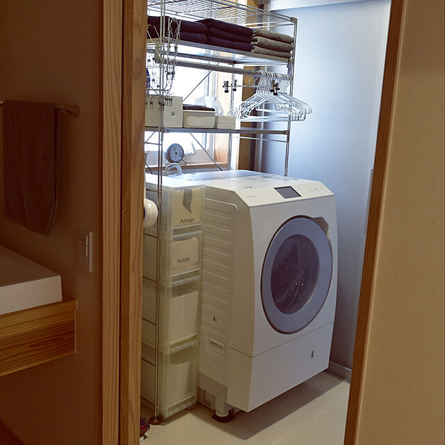 yu_s.anの無印良品-【無印良品 公式】アルミ洗濯用ハンガー 約幅42cm／3本組の家具・インテリア写真