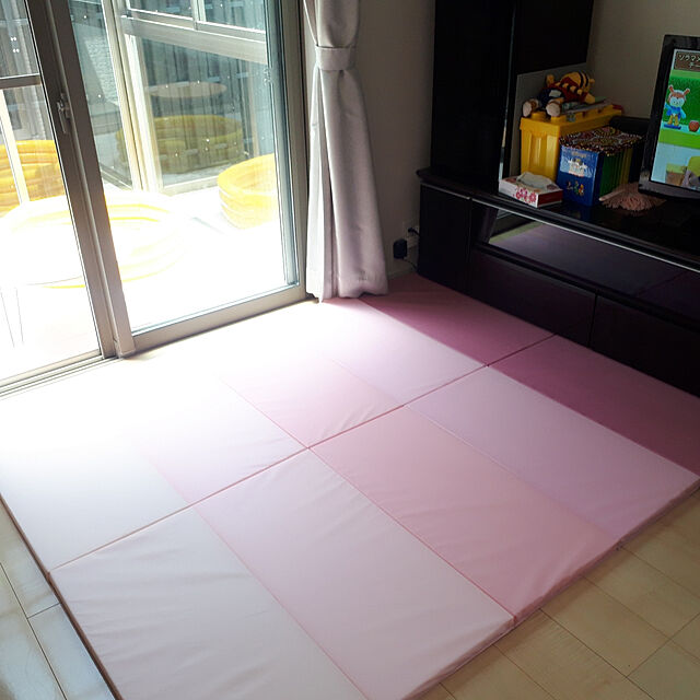miki_mamalifeのイケア-ＩＫＥＡ/イケア PLUFSIG：折りたたみ式ジムマット ピンク （504.199.05）の家具・インテリア写真