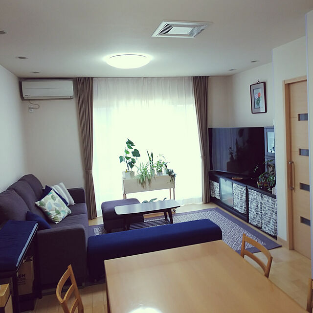 akiwaka-roomのニトリ-クッションカバー(ケララ2 BR 45×45cm) 綿 シンプル の家具・インテリア写真