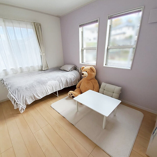 hiCaRiのニトリ-ノビノビ枕カバー(フリル GY) の家具・インテリア写真
