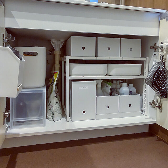 mamiのニトリ-シンク下 伸縮ラック 洗面台下 ラック 棚 の家具・インテリア写真