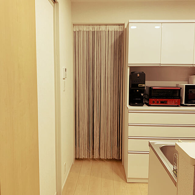 Yokoのニトリ-キッチンボード( レジューム120-2TF-H WH/120-2QH-R WH） の家具・インテリア写真