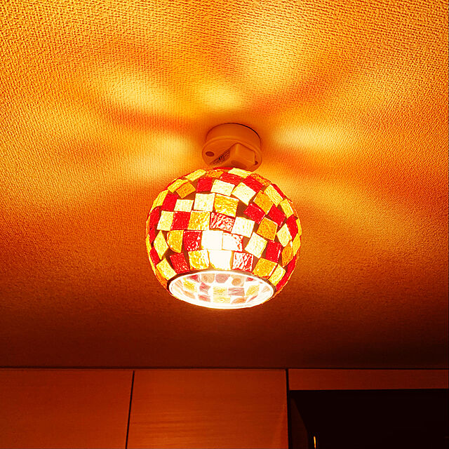 nomunomuko1912のVENUS LIGHTING-VENUS LIGHTING シーリングライト (ステンドグラス/モザイク) 天井照明 照明器具 (和室/トイレ/リビング/キッチン/ベッドルーム/寝室/玄関) 北欧 レトロ (LED対応 E17)の家具・インテリア写真