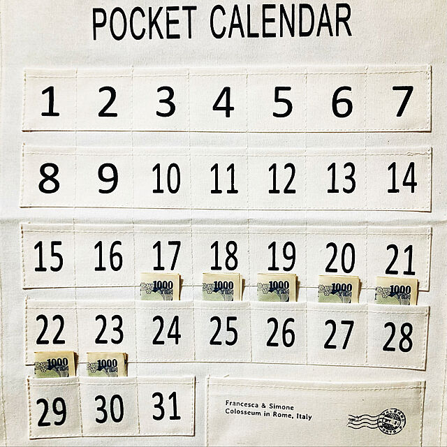 GOMASHIOのLIKENNY-LIKENNY カレンダーポケット ウォールポケット 1ヶ月 吊り下げ収納 ドア掛け収納式ポケット ソーテッド 壁掛けポケット 省スペース 壁掛け 玄関 小物入れ 31 ポケット（ホワイト）の家具・インテリア写真