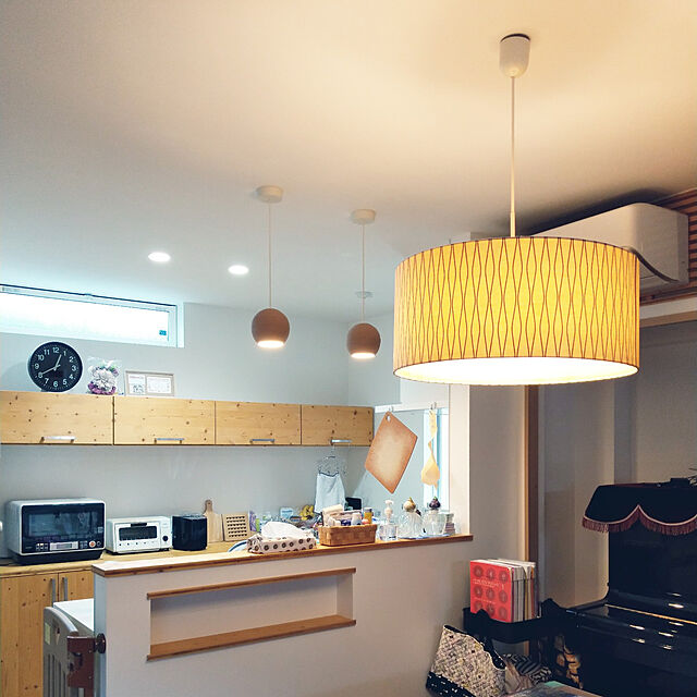 machiの-DPN-40135Y DAIKO 信楽焼　薄茶化粧土　コード吊ペンダント　[LED電球色]の家具・インテリア写真