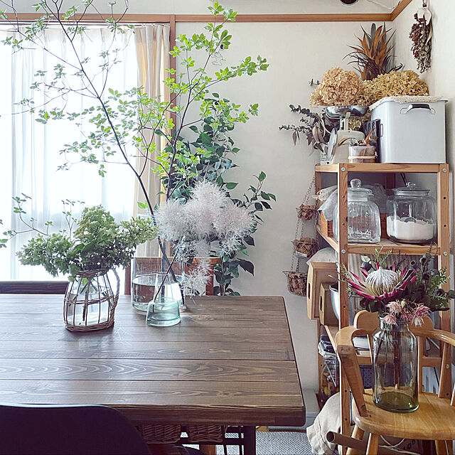 emiの-花瓶 フラワーベース 花器 ガラス 『ガラスボトル』 シンプル グラデーション おしゃれ かわいい 一輪挿し 透明 ブルー グリーンの家具・インテリア写真