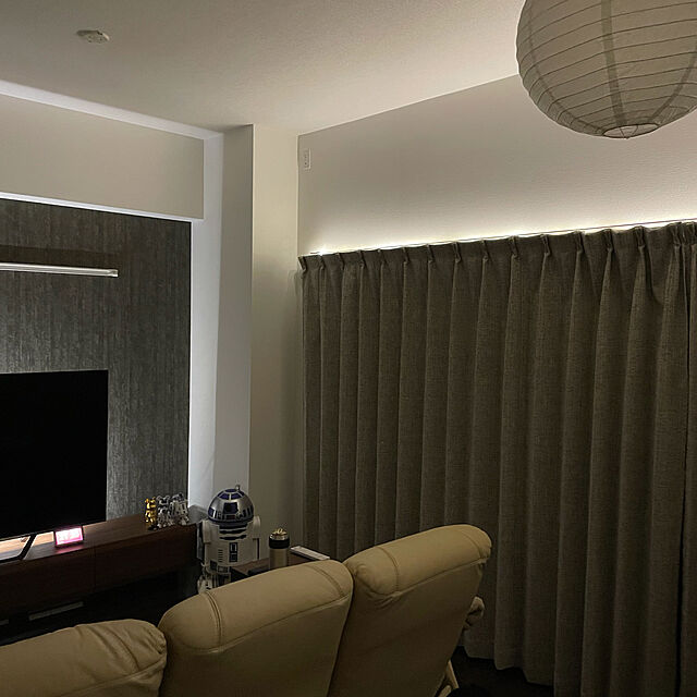 Sakanactiveのニトリ-裏地付き遮光2級・遮熱カーテン(ウォリス ブラウン 100X200X2) の家具・インテリア写真