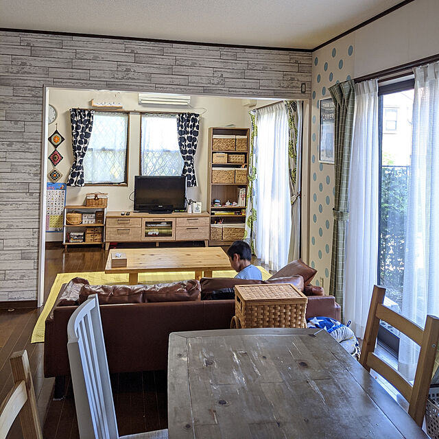 dadaの東谷-ダイニングテーブル おしゃれ 幅135 食卓机 木製 ヴィンテージ 天然木 パイン材 安いの家具・インテリア写真