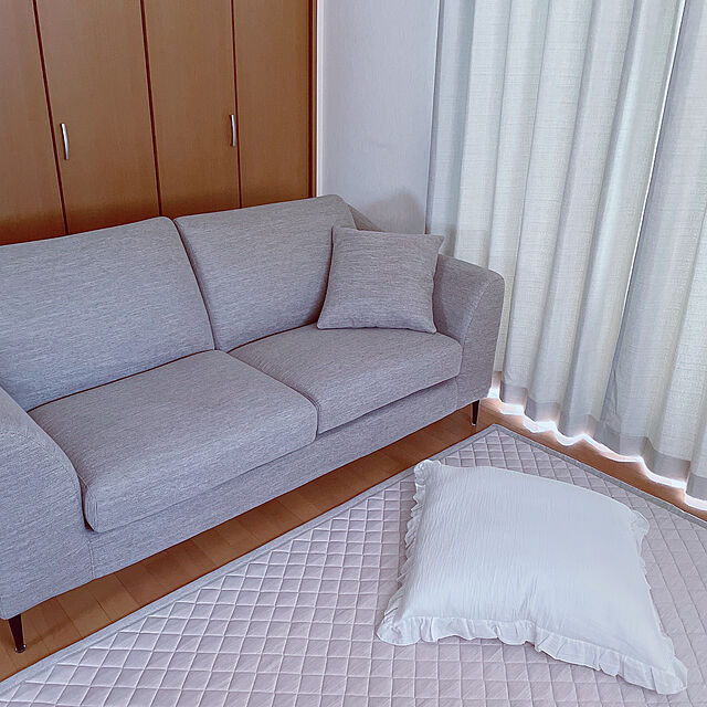 miのニトリ-布張り2人用ワイドソファ(NポケットA15 DR-BE) の家具・インテリア写真