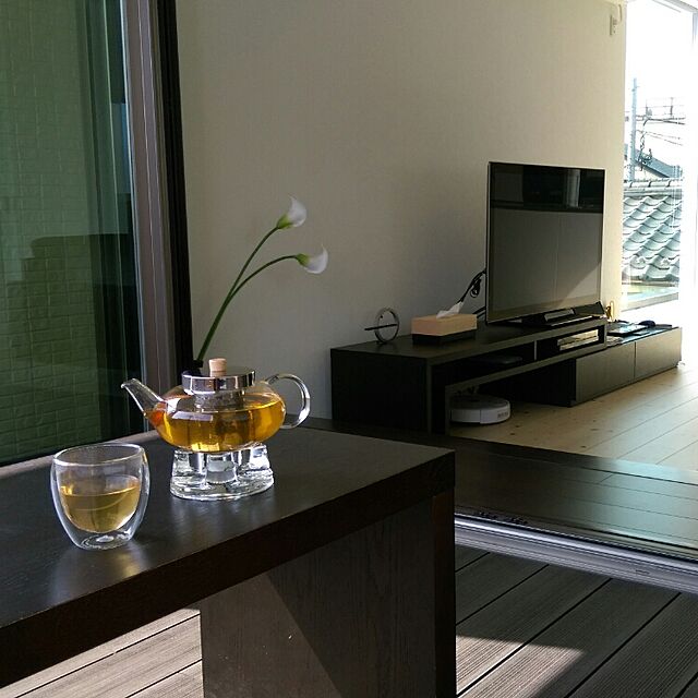 tsu-の-ティーポット 横広　800ml容量のティーポット 耐熱ガラス製　洋食器 茶器 ガラスティーポットの家具・インテリア写真