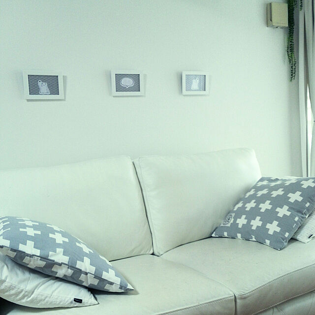 hachi-888のフレンズヒル-クッションカバー クリスプ プラス グレイ 45×45cm BS-448-09の家具・インテリア写真