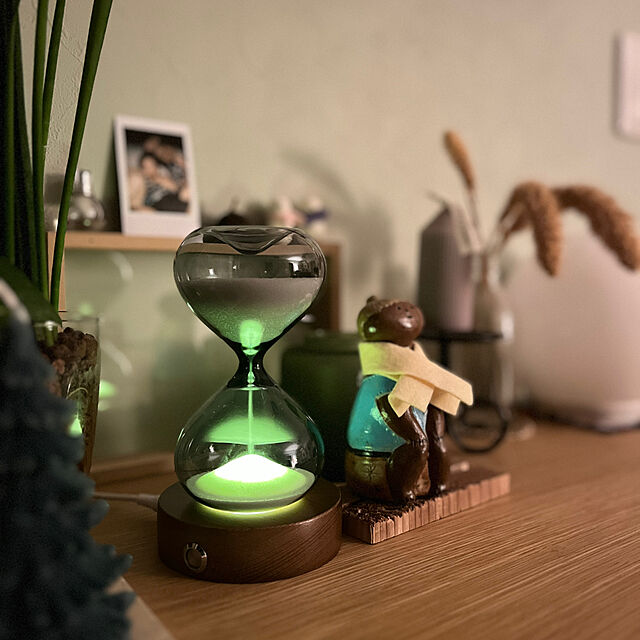 siosai10の-クーポン発行中 砂時計 LEDライト付 15分計 グレー 砂時計 おしゃれ インテリア 卓上 ガラス インテリアライト 間接照明 ライト ナチュラル シック 大人 北欧 Fun Science ファン・サイエンス 333-S114G FS10の家具・インテリア写真
