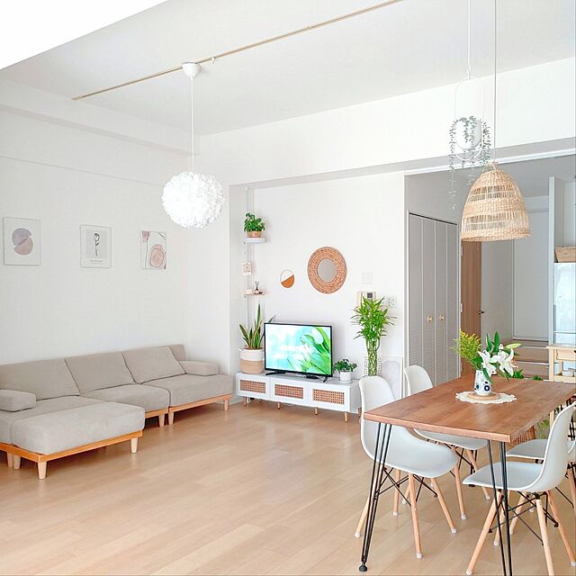 Mikaのcataso-DRAW A LINE フック マグネット トレイ テーブルセット ホワイトの家具・インテリア写真