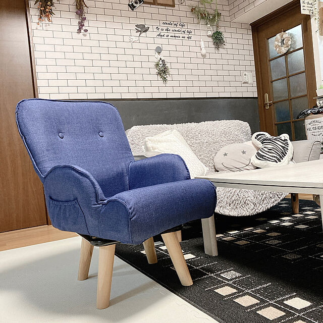 nami-tsunの-回転式チェア ロータイプ 高座椅子 回転式 回転 チェア チェアー 椅子 イス 木製 シンプル 一人暮らし(代引不可)【送料無料】の家具・インテリア写真