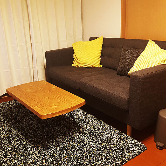 Ibukiのニトリ-（1枚入り）遮光1級・遮熱・遮音カーテン(レーベル アイボリー 150X178X1) の家具・インテリア写真