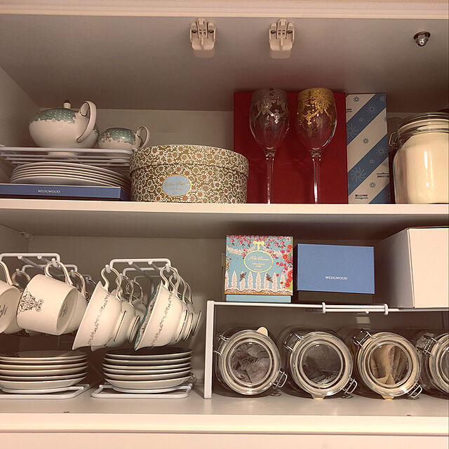 nicoの-[えつこのニューカップラック＜ピンクベージュ＞] 収納 キッチン 食器棚 カップ 日本製の家具・インテリア写真