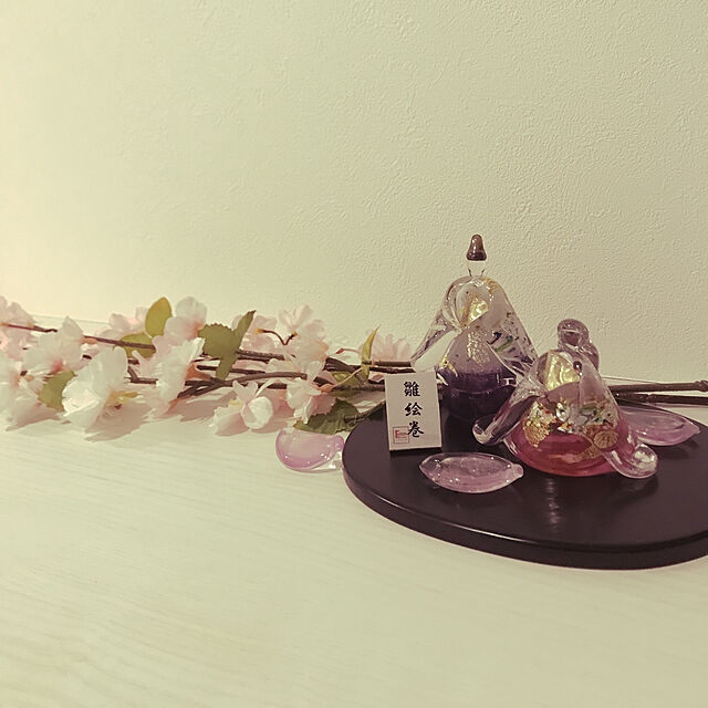 chiroruの野口硝子-ガラス 雛人形 FF-12112312 雛絵巻 桜セット 親王飾り コンパクト ひな人形 おしゃれ 野口硝子 FUSION FACTORYの家具・インテリア写真