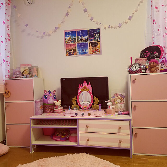 reiareonの-コーナンオリジナル 3段カラーボックス　ピンク／ホワイトの家具・インテリア写真