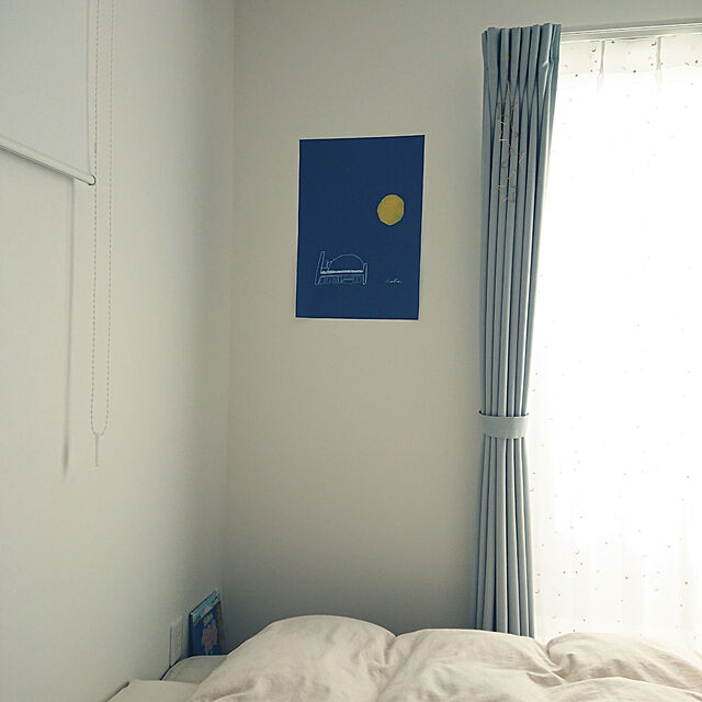 miimuuの-ファブリックポスター：Good night（スズキカホ）の家具・インテリア写真
