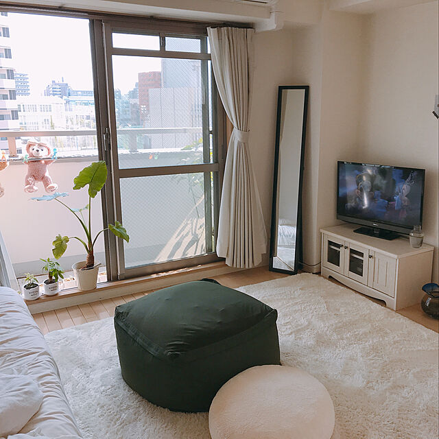 Yのニトリ-ビーズソファ大サイズ専用カバー(ソリッド2GR) の家具・インテリア写真