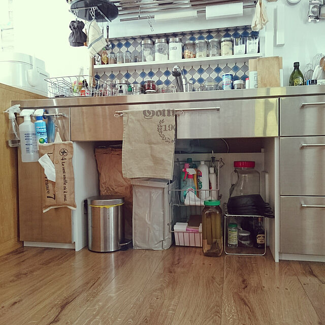 longneiの-［えつこのステンレスツインポリラック］ 収納 キッチン ゴミ ごみ袋 分別 日本製の家具・インテリア写真