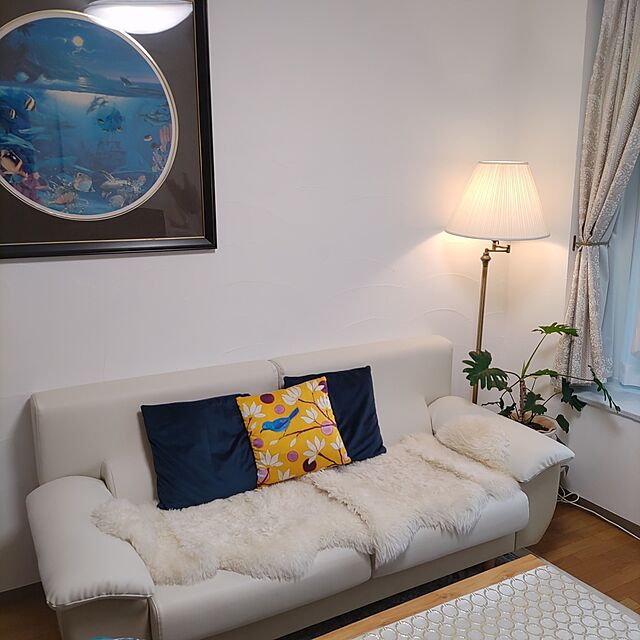 nyankonecoのイケア-IKEA(イケア) LUDDE 90166468 羊皮 ホワイトの家具・インテリア写真