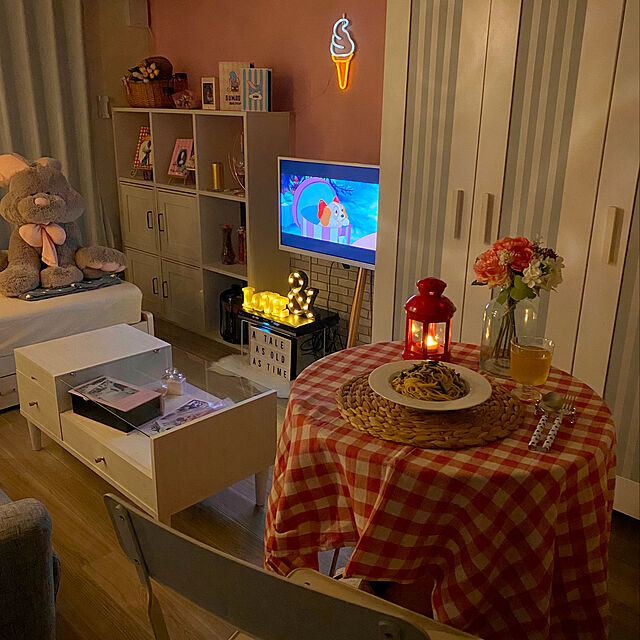 riririのイケア-【IKEA/イケア/通販】 SALTHOLMEN サルトホルメン テーブル＋折りたたみチェア2 屋外用, ベージュ, クッダルナ グレー(S49286299)の家具・インテリア写真