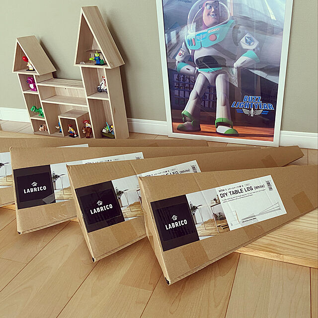 kiki1898の平安伸銅工業-平安伸銅工業 LABRICO スチールテーブル脚 大 DIY TABLE LEG WTW-1 ホワイト 高さ68cm(調整69cmまで)の家具・インテリア写真