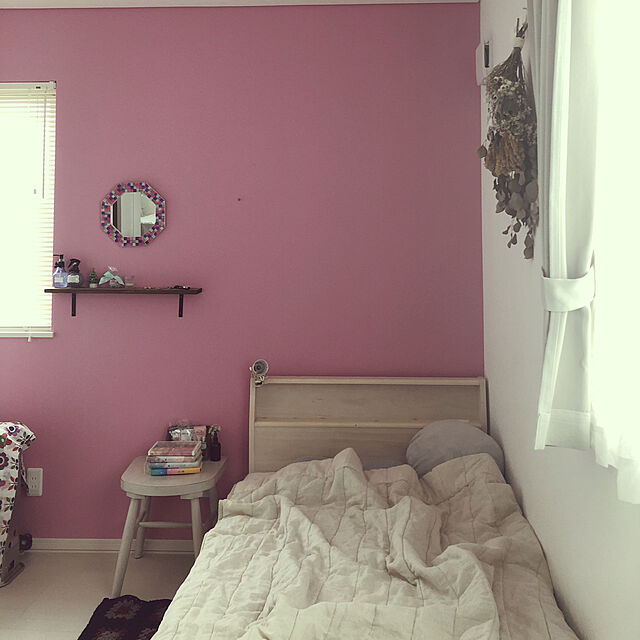 asaの-パイン材の高さ調整ベッド(宮付タイプ)の家具・インテリア写真