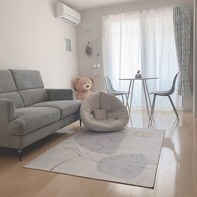 m.sのニトリ-2人用布張りソファ(サザーラ GY) の家具・インテリア写真