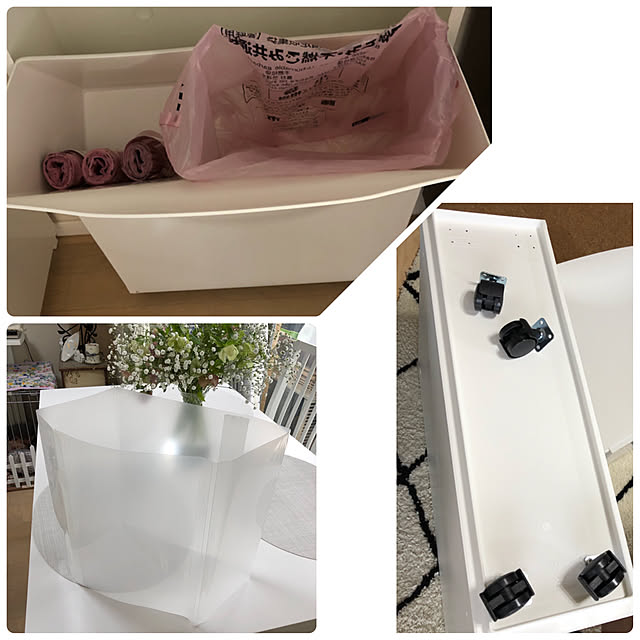 momonaのイケア-ＩＫＥＡ/イケア　TRONES　シューズキャビネット/ 収納51x39 cm3個セット　ホワイトの家具・インテリア写真