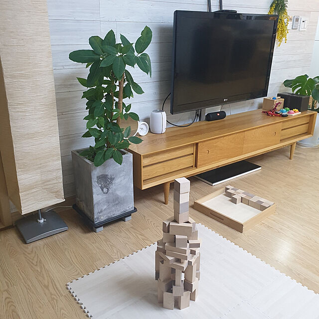KAORIのニトリ-木目調ジョイントマット 9枚入り(V WH 30×30) の家具・インテリア写真