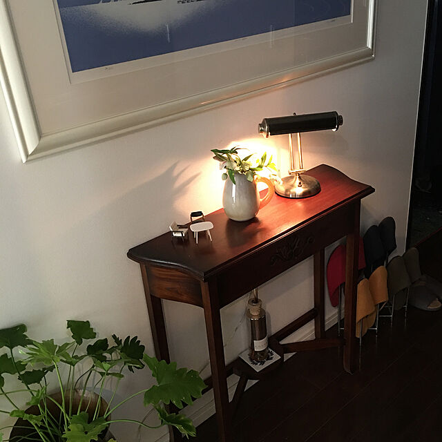 happy-sachiのインターフォルム-インターフォルム デスクライト LT-4948GD ロシェリ 白熱球付 ゴールド アンティーク ヘアライン レトロの家具・インテリア写真