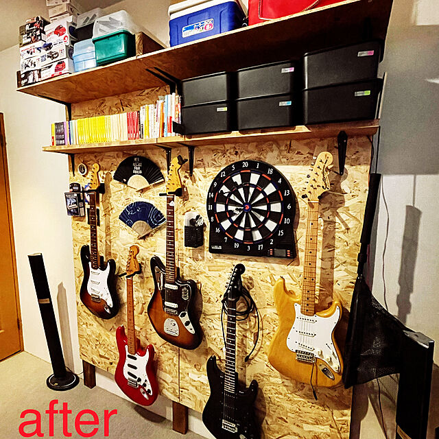 NakamaniaのJINJUE-Picvur ギターハンガー壁掛、幅が程よいテンションで調節できて、 ギター、ベース、バイオリン、マンドリン、ウクレレなどの楽器に適応します (4 個)の家具・インテリア写真