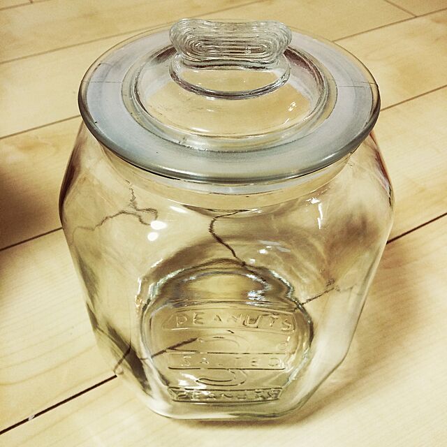 jejeichigo_7の-ピーナッツジャー NO.3 ガラスジャー アンティーク ガラス ガラス容器 アンティーク クッキージャー 保存瓶 保存容器 ガラス瓶 ガラスジャー　リビング おしゃれ かわいい キッチン雑貨の家具・インテリア写真