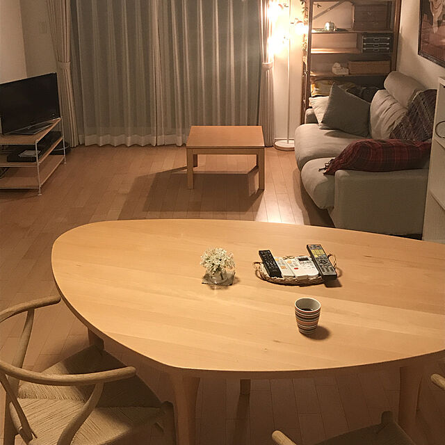 Mochiの無印良品-麻綿平織ソファ本体ワイドアーム用カバー／ブラウンの家具・インテリア写真