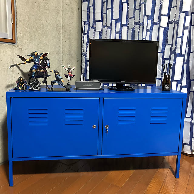 絶品 IKEA PSキャビネット ブルー asakusa.sub.jp
