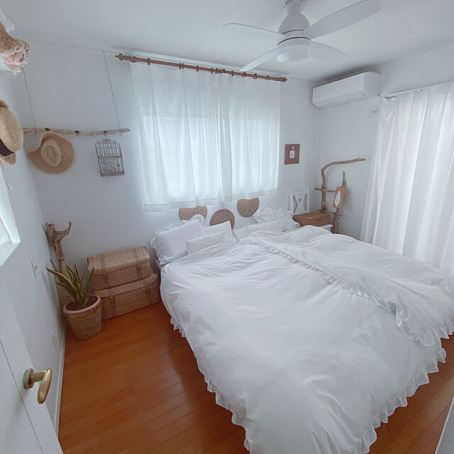 MegumiのJIAKAI TEXTILE-[Amazon.co.jp限定] BedChoice 布団カバー シングル ３点セット ベッドカバー ボックスシーツ 洋式・和式兼用 寝具カバー 洗い替え速乾（ホワイト）の家具・インテリア写真