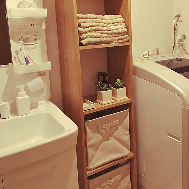 rurimomo.Okaneの無印良品-スタッキングシェルフ・５段・オーク材の家具・インテリア写真