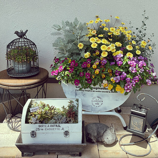maimai0110の-ガーデニング ガーデン 雑貨『アンティーク風♪セミサークル プランター』の家具・インテリア写真