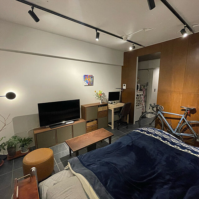 ryotaのニトリ-2枚合わせ毛布 シングル(Nウォーム i-n GBL S) の家具・インテリア写真