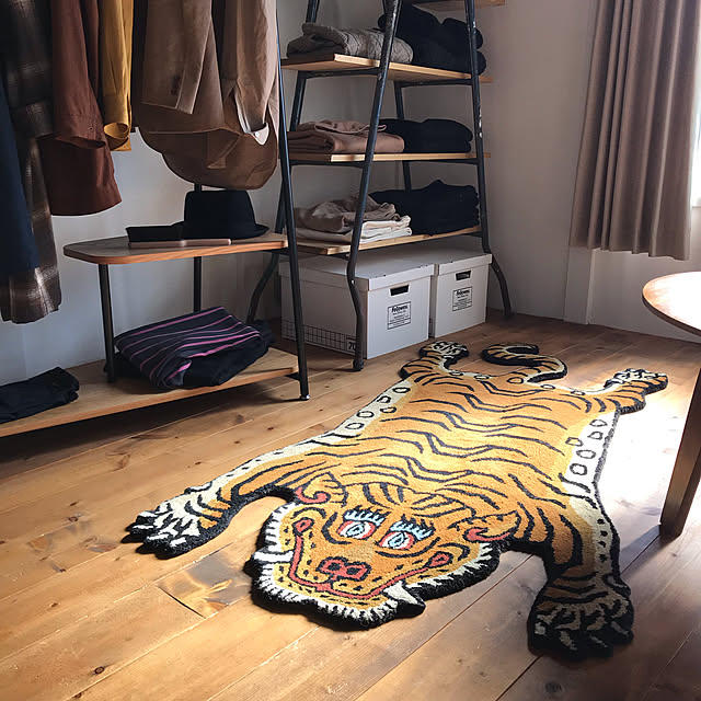 チベタンタイガーラグ スモール DETAIL Tibetan Tiger Rug DTTR-02   Sサイズ - 1