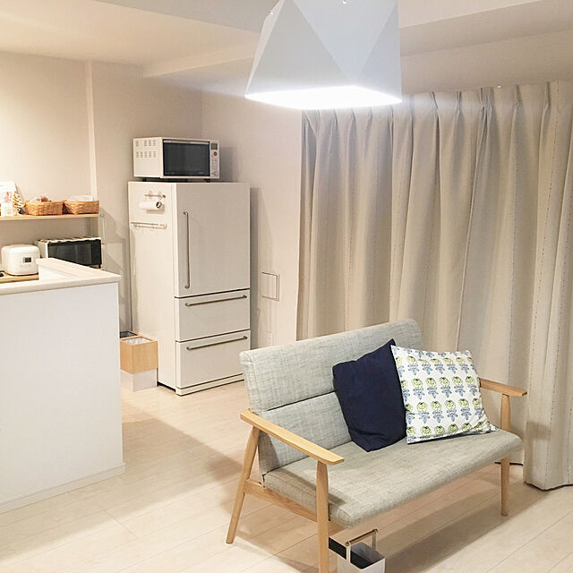 namiの無印良品-スチールユニットシェルフ・スチール棚セット・ワイド中・ライトグレーの家具・インテリア写真